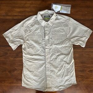NEW First Tactical Tactix BDU Shirt SS Large Reg Khaki NWT Police Security